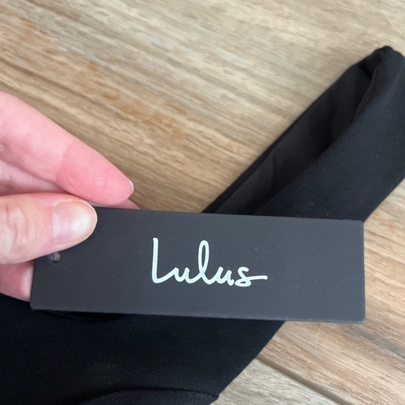 Lulu’s Immaculate Excellence Black Sleeveless Ruffled Tulip Maxi Dress Large NEW - Picture 3 of 4